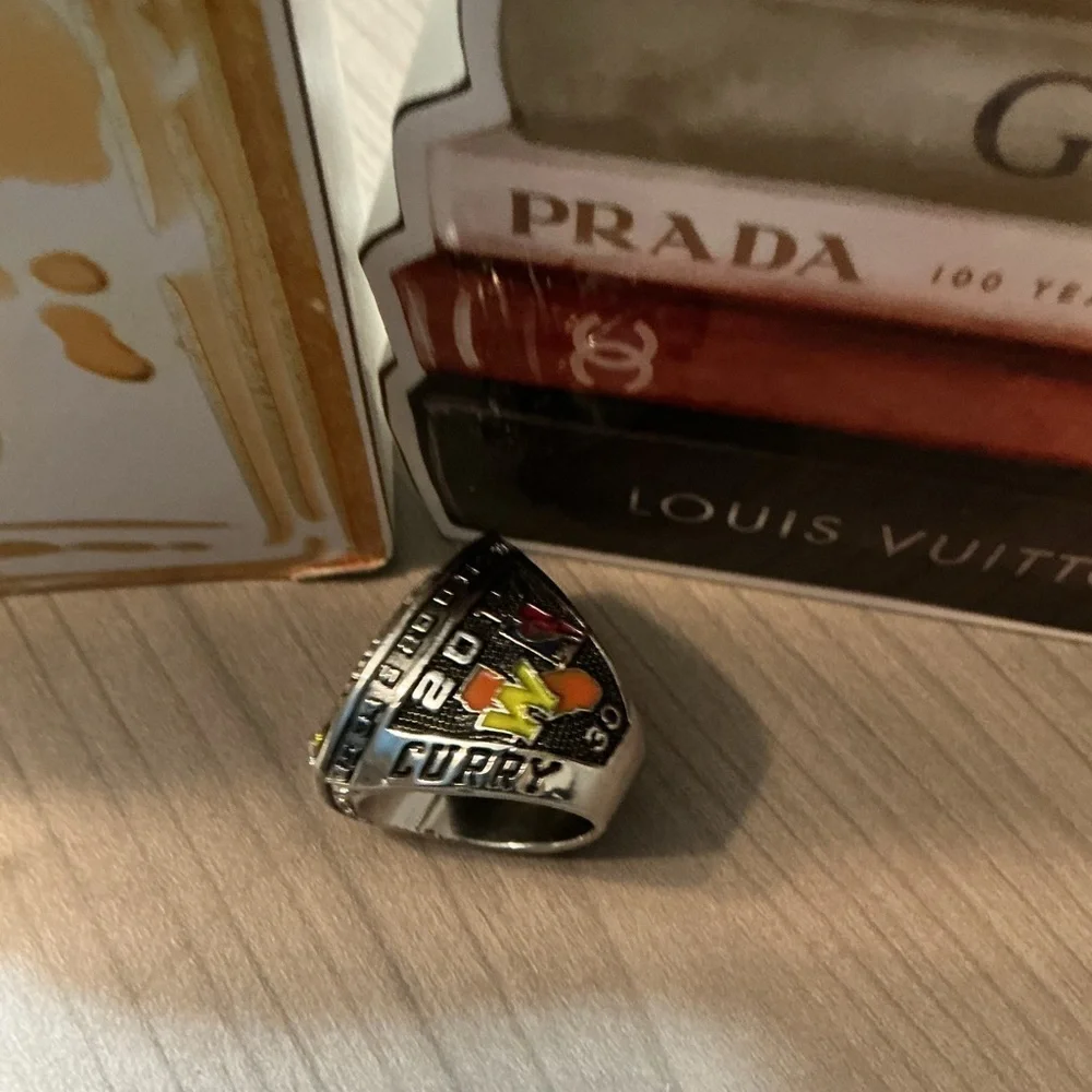 Golden State warriors  Gold and Silver Statement Ring. Seth curry #30